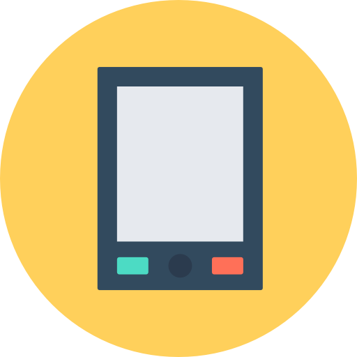 tablet Flat Color Circular ikona