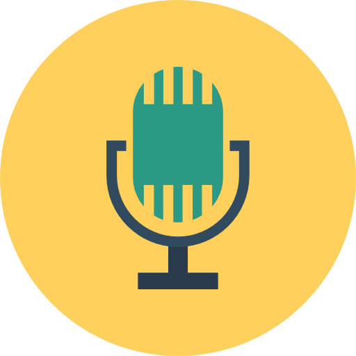 mikrofon Flat Color Circular icon