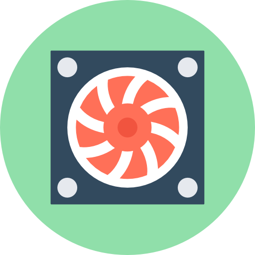 クーラー Flat Color Circular icon