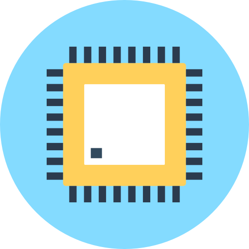 chip Flat Color Circular icon