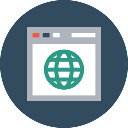 browser Flat Color Circular icon