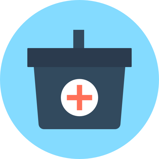 First aid kit Flat Color Circular icon
