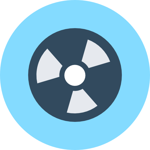 Nuclear Flat Color Circular icon