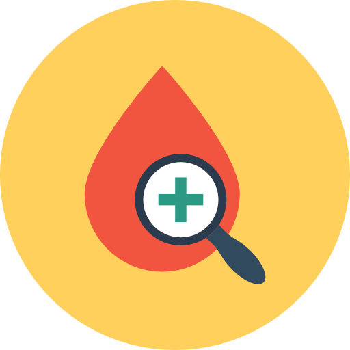 血液検査 Flat Color Circular icon