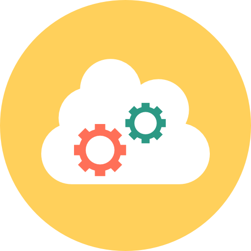 cloud computing Flat Color Circular icoon