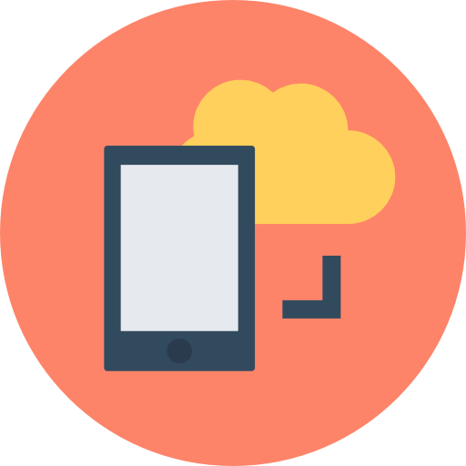 Cloud computing Flat Color Circular icon