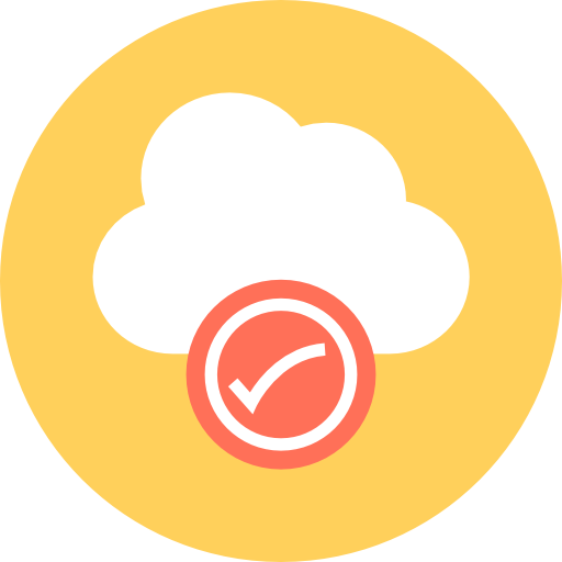 Cloud computing Flat Color Circular icon