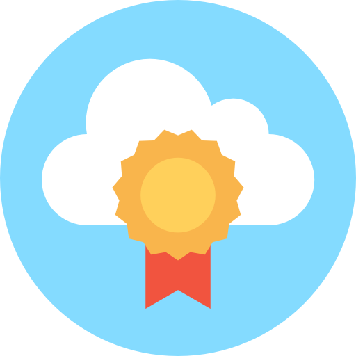 computación en la nube Flat Color Circular icono