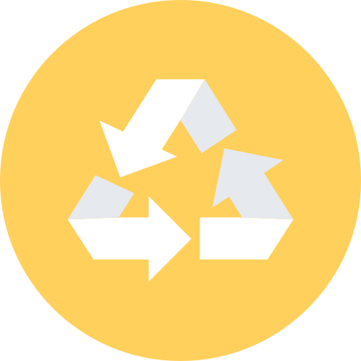 Recycle Flat Color Circular icon