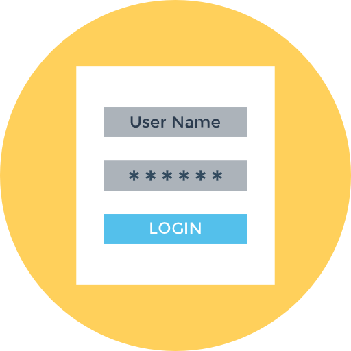 Password Flat Color Circular icon