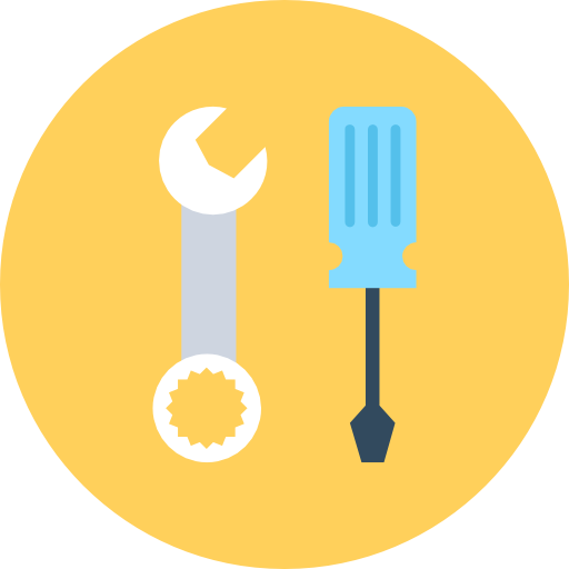 reparatie gereedschap Flat Color Circular icoon