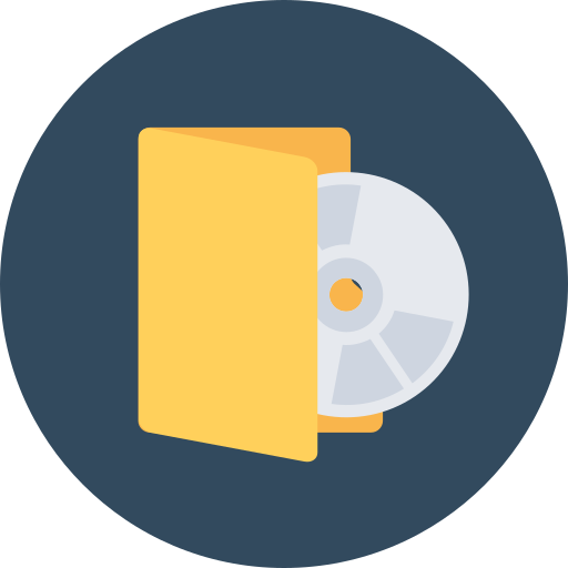 Компакт-диск Flat Color Circular иконка