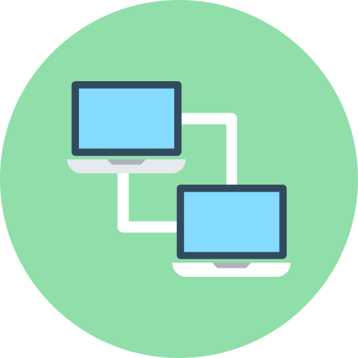 netwerk Flat Color Circular icoon