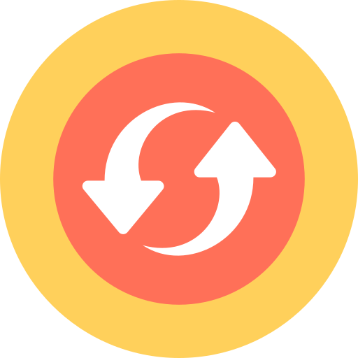 새롭게 하다 Flat Color Circular icon