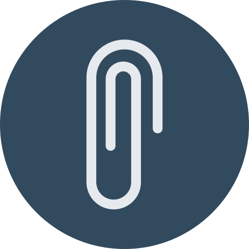 Paper clip Flat Color Circular icon