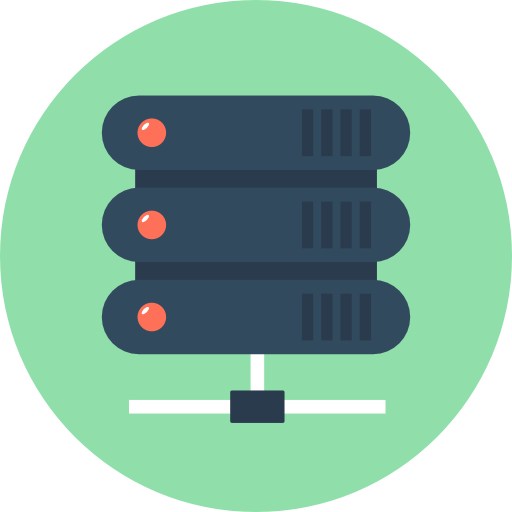 Сервер Flat Color Circular иконка
