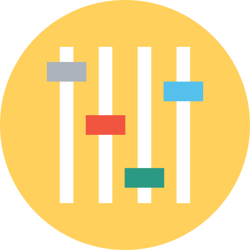 Levels Flat Color Circular icon