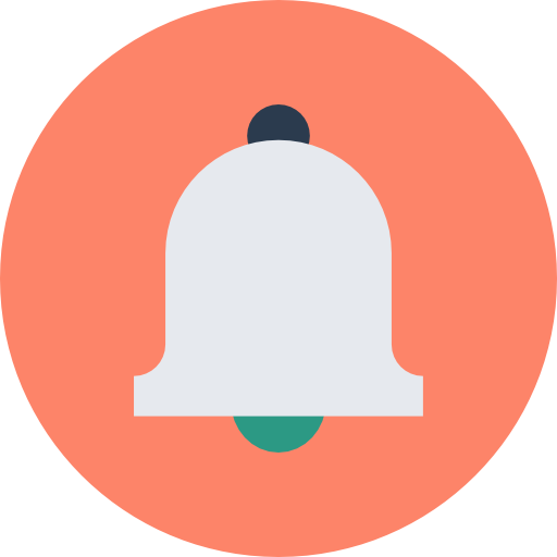 Bell Flat Color Circular icon