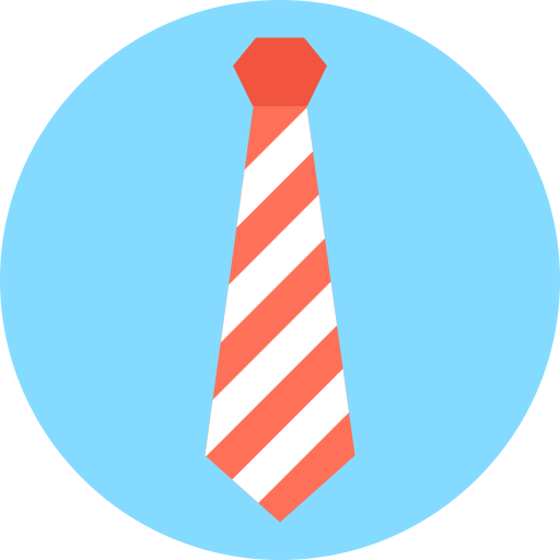 gravata Flat Color Circular Ícone