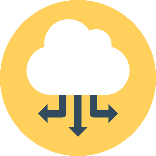 cloud computing Flat Color Circular icon