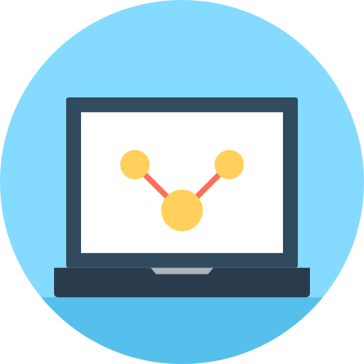 laptop Flat Color Circular icon