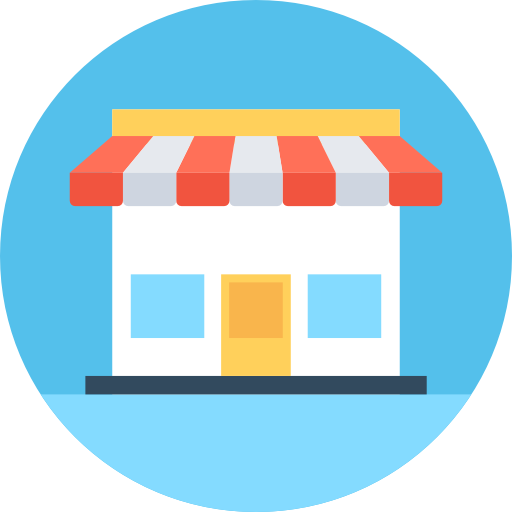 tienda online Flat Color Circular icono