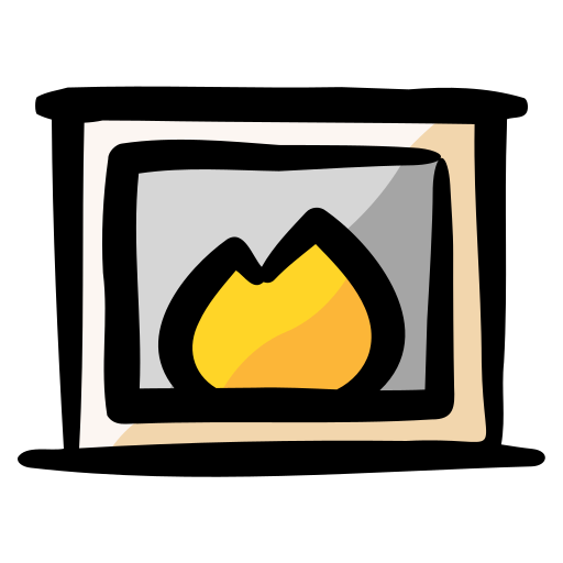 Fireplace Generic Hand Drawn Color icon