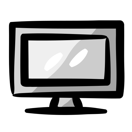 monitor de tv Generic Hand Drawn Color icono