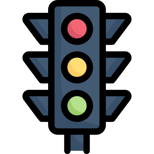 verkeerslichten Generic Outline Color icoon