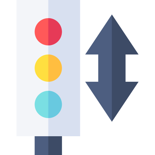 Трафик Basic Straight Flat иконка