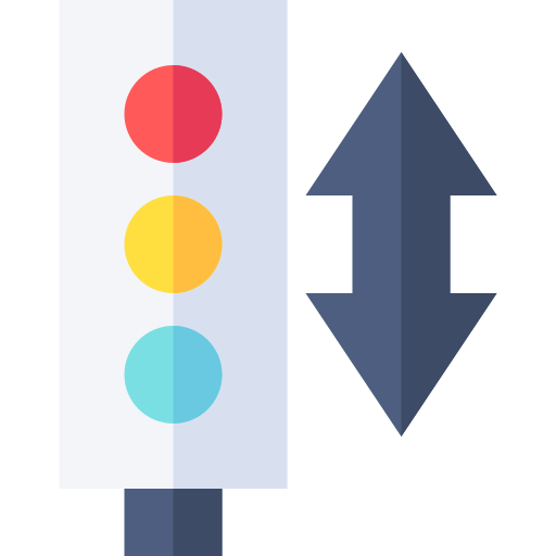 circulation Basic Straight Flat Icône