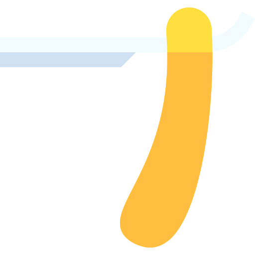 cuchilla de afeitar Basic Straight Flat icono