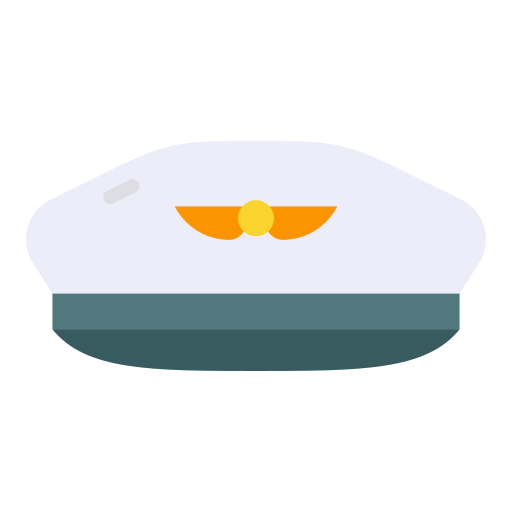 sombrero de piloto Good Ware Flat icono
