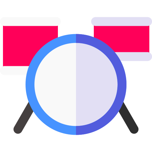 ドラムセット Basic Rounded Flat icon