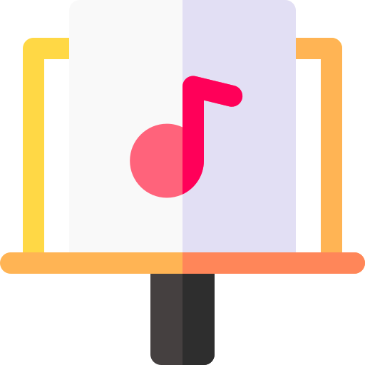 muziekstandaard Basic Rounded Flat icoon