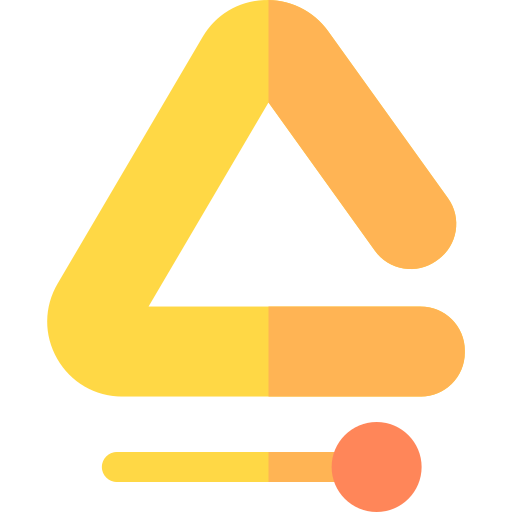 trójkąt Basic Rounded Flat ikona
