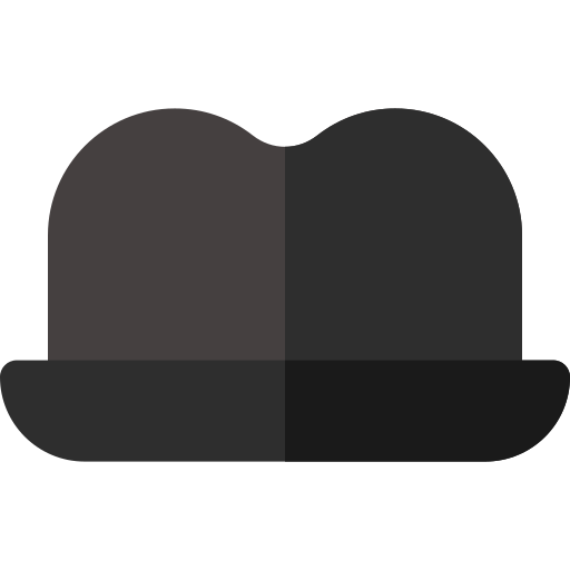 Bowler hat Basic Rounded Flat icon