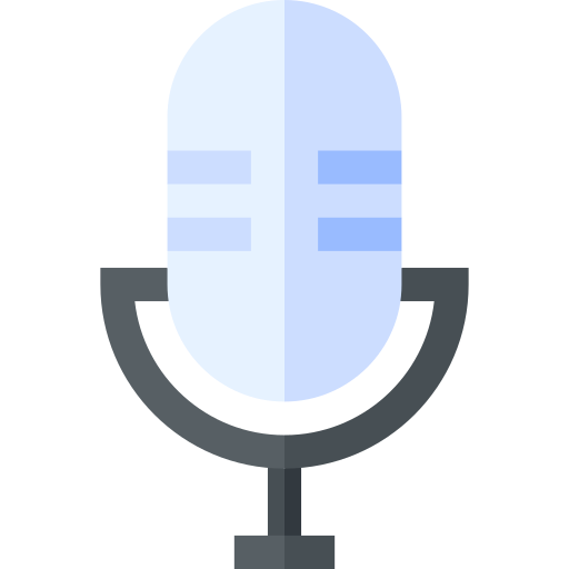 microfone Basic Straight Flat Ícone