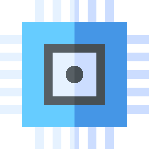 Processor Basic Straight Flat icon