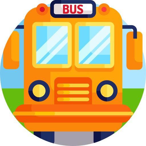 autobus Detailed Flat Circular Flat ikona