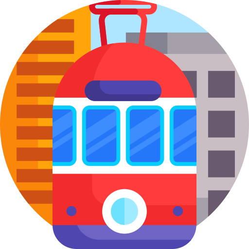 tramwajowy Detailed Flat Circular Flat ikona