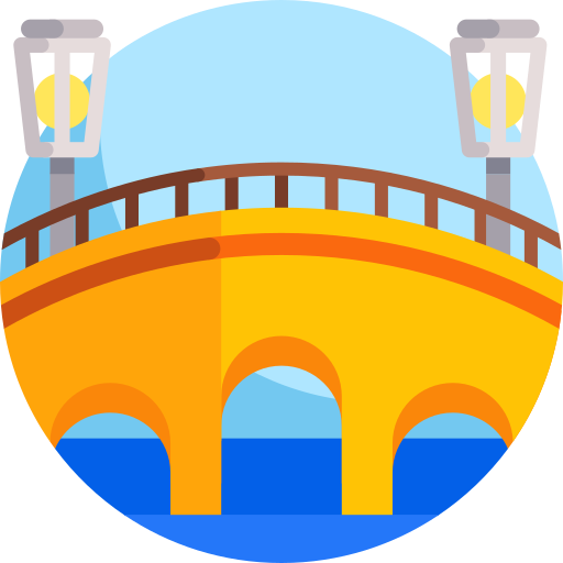 puente Detailed Flat Circular Flat icono