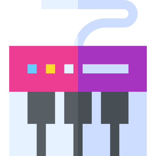 Electric piano Basic Straight Flat icon