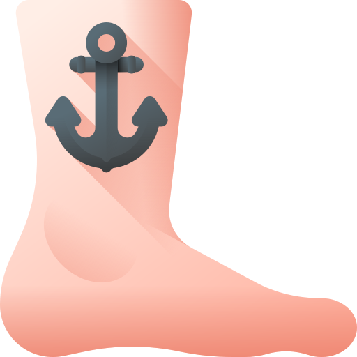 Foot 3D Color icon