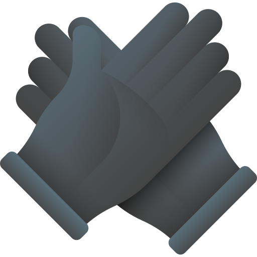 guanti di gomma 3D Color icona