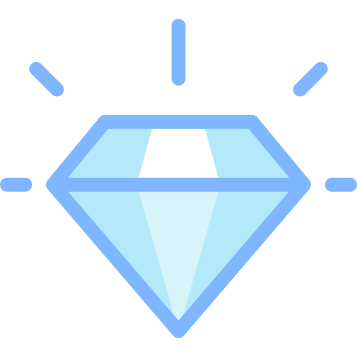 다이아몬드 Detailed color Lineal color icon
