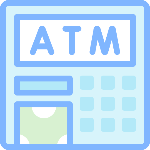 bankomat Detailed color Lineal color ikona