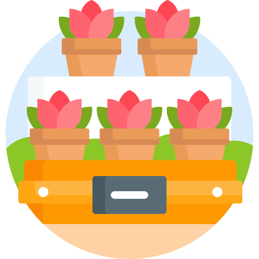 Flower pot Detailed Flat Circular Flat icon