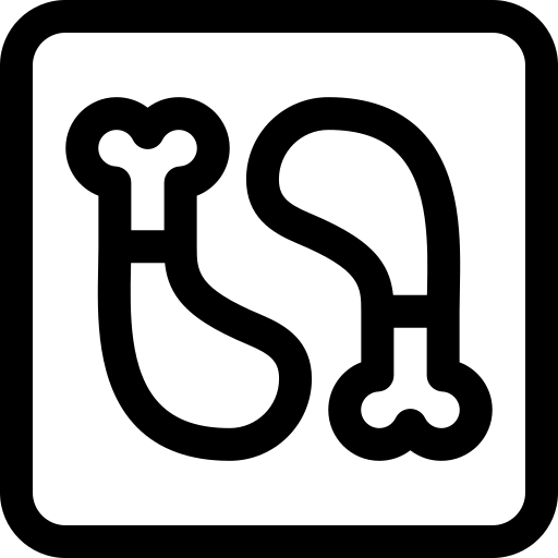 poulet Basic Rounded Lineal Icône