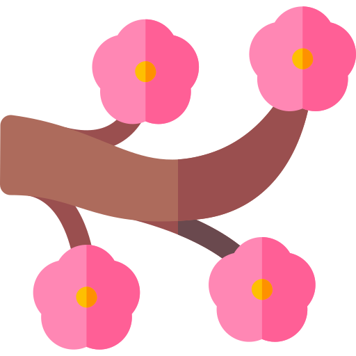 fleur de cerisier Basic Rounded Flat Icône